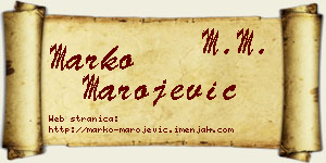 Marko Marojević vizit kartica